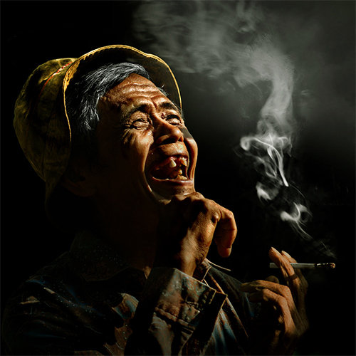 Gambar Lukisan  Orang  Merokok  Paimin Gambar